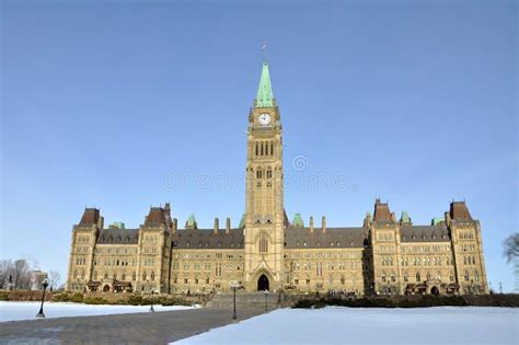 Parliament Buildings in Winter, Ottawa, Canada Stock Photo - Image of ...