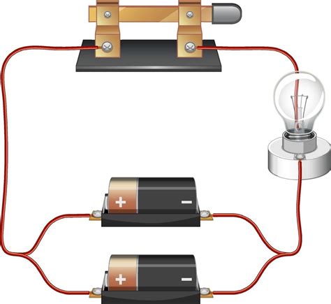 Circuit diagram with battery and lightbulb 3332527 Vector Art at Vecteezy