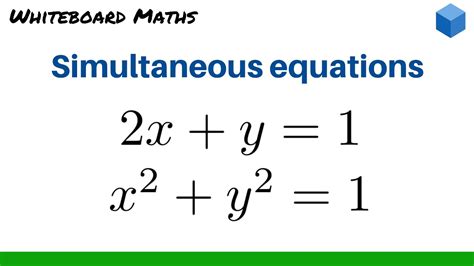 Solving nonlinear simultaneous equations - YouTube