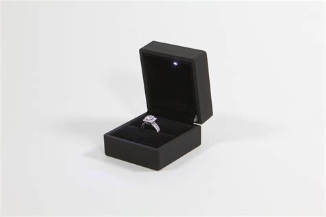 Black Engagement Ring Box With LED Light Great for - Etsy