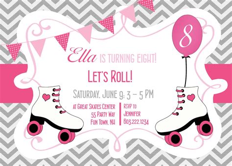 Roller Skating Party Invitations