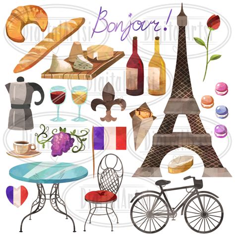 French Culture Graphics Set – Digitalartsi