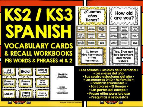 SPANISH VOCABULARY CARDS BUNDLE #1 | Teaching Resources