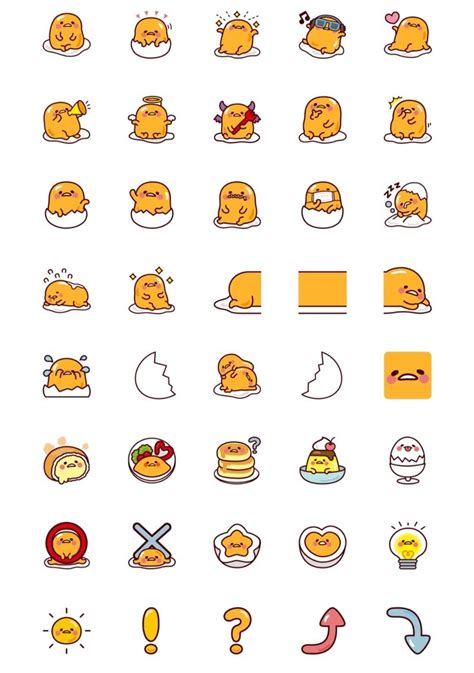 Gudetama Emoji ( Relaxing Times ) | Hello kitty drawing, Hello kitty ...