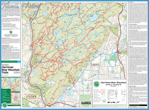 Bear Mountain Hiking Trails Map - TravelsFinders.Com