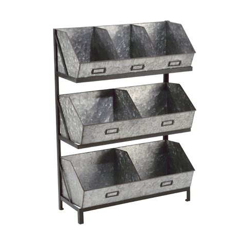 17 Stories Industrial Metal Bin Organizer/Display & Reviews | Wayfair