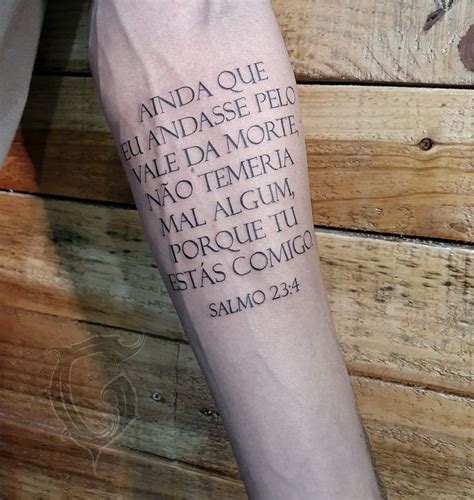 Salmo 23:4 | Letras para tatuagem, Tatuagem, Salmo tatuagem