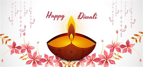 Happy diwali watercolor floral festival card 679730 Vector Art at Vecteezy