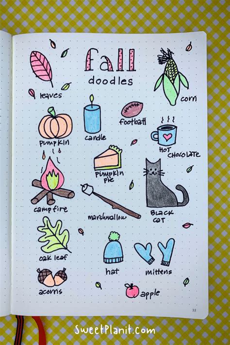 Easy Fall Bullet Journal Doodles You Can Draw — Sweet PlanIt