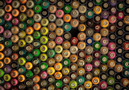 HD wallpaper: variety of paint spray bottles, photo of assorted-color spray cans | Wallpaper Flare