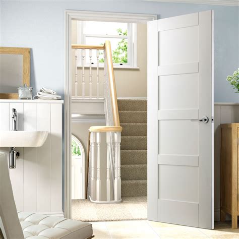 Shaker 4 Panel Door - White Primed