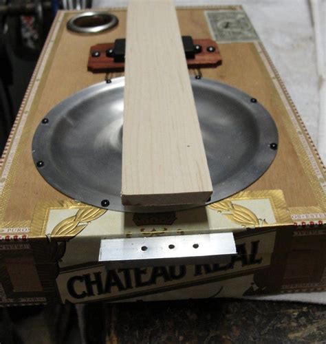 How to Build a Resonator Cigar Box Guitar Cigar Box Guitar Plans, Ukulele Instrument, Resonator ...