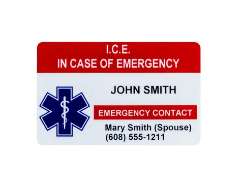 Buy In Case of Emergency (ICE Card Medical ID Card) Emergency ...