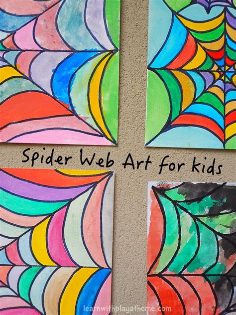 Spider Web Art for Kids Halloween Art Projects, Fall Art Projects, Theme Halloween, Projects For ...