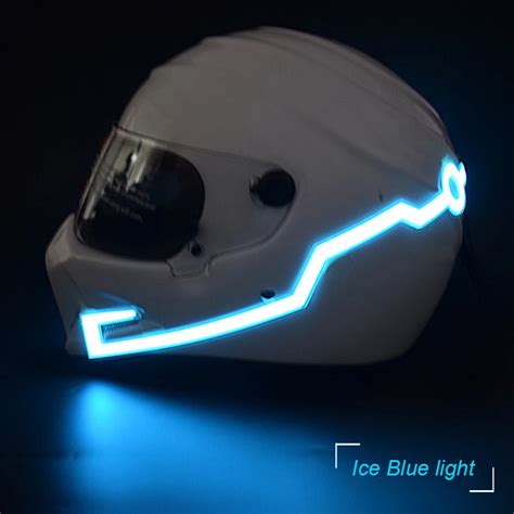 Motorcycle Helmet EL Cold Light Mod Kit Tron Helmets Mode Night Time ...