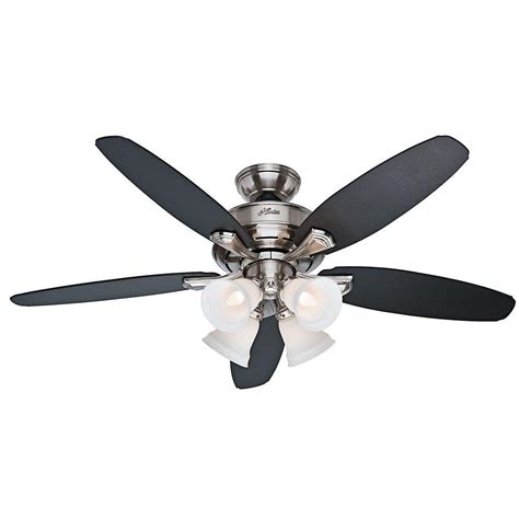 Brushed Nickel Ceiling Fan - Home Decorators Collection Moonlight II 52 in. LED Indoor ...