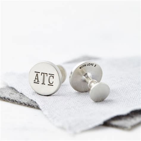 Handmade Cufflinks, Silver Cufflinks With Secret Message, Monogram ...