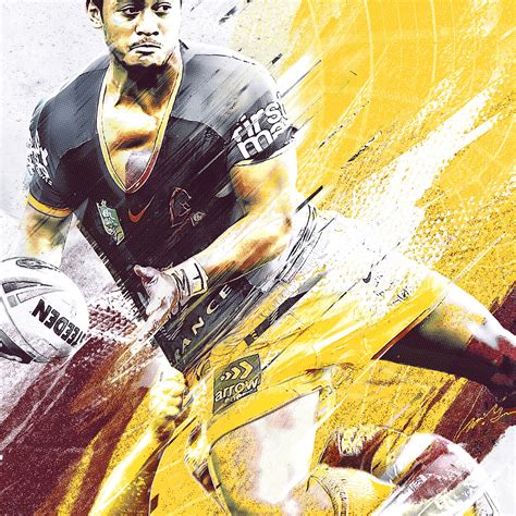 Brisbane Broncos NRL Artwork on Behance