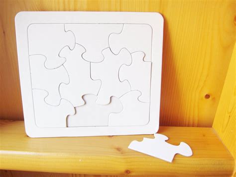 2 DIY Blank Puzzles Jigsaw 10 pieces kids crafts paper