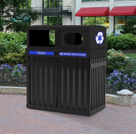 Archtec Parkview Recycling Bins Double | Park Bins | Eco Elegance