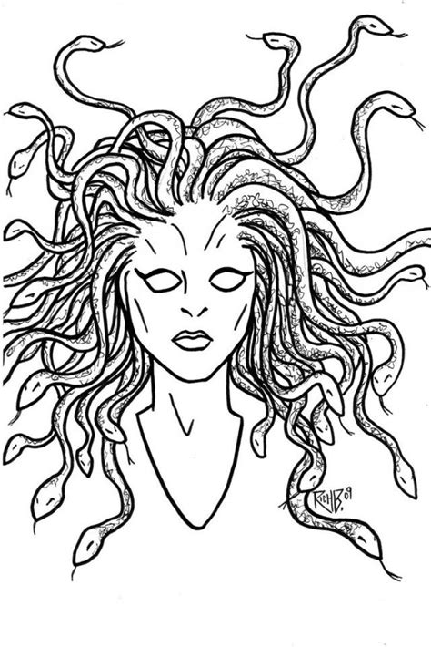 greek mythology medusa coloring page - Clip Art Library