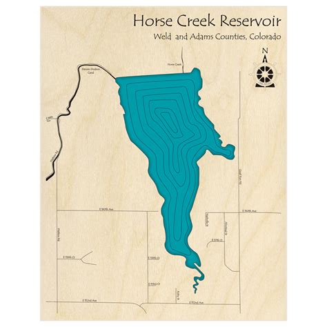 Horse Creek Reservoir Custom Laser Cut Art – Lake Art LLC