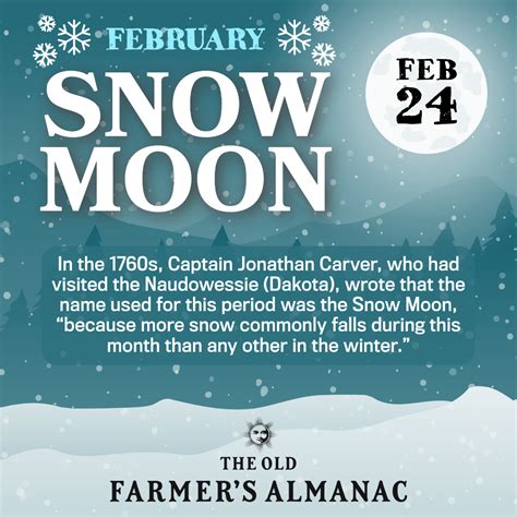 Snow Moon: Full Moon in February 2024 | The Old Farmer's Almanac