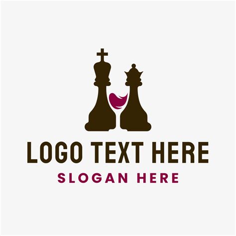 Chess King Queen Liquor Logo | BrandCrowd Logo Maker