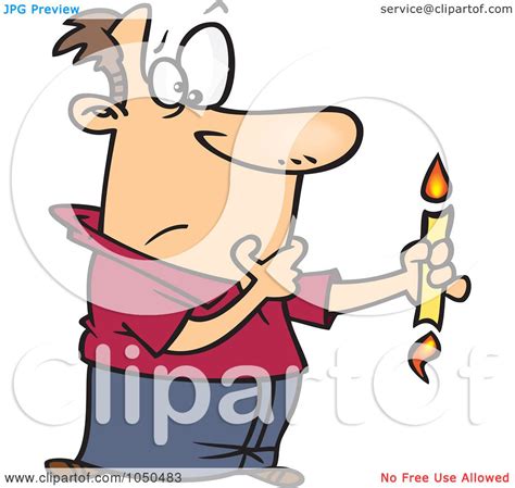 Royalty-Free (RF) Clip Art Illustration of a Cartoon Man Holding A ...