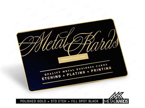 Black and Gold Metal Cards Examples - crafted by Denver based MetalKards.com | Metal business ...