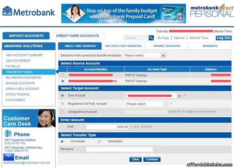 How to Transfer Funds in Metrobank Online Banking (MetrobankDirect ...