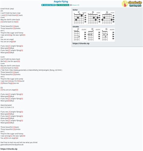 Chord: Angels Flying - tab, song lyric, sheet, guitar, ukulele | chords.vip