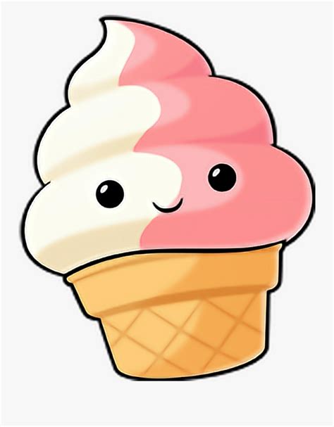 Cute Ice Cream Drawing Clipart , Png Download - Kawaii Ice Cream Cone Drawing , Free Transparent ...