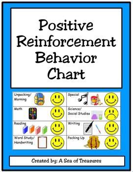 Positive Reinforcement Behavior Chart | Positive behavior chart, School behavior chart ...