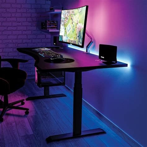 Desk Four Play Height- Adjustable Gaming Desk With Legs, 49% OFF