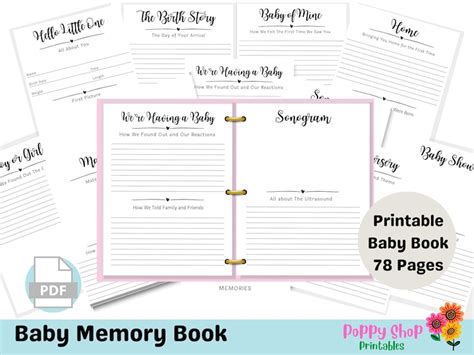 Baby Book Printable Baby Book Baby Milestone Baby's - Etsy