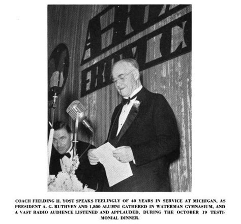 Toasting Yost | October 19, 1940 — MVictors.com - Michigan Football History