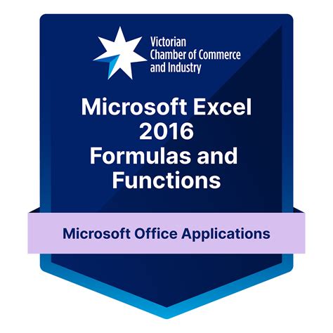 Microsoft Excel 2016 - Formulas and Functions - Credly