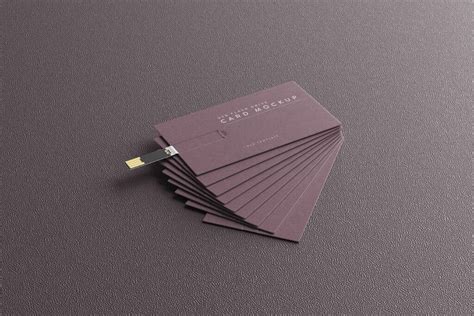 USB Flash Drive Business Card Mockup - Mockup Free