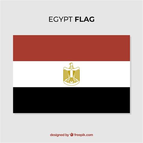 Free Vector | Elegant egyptian flag with flat design