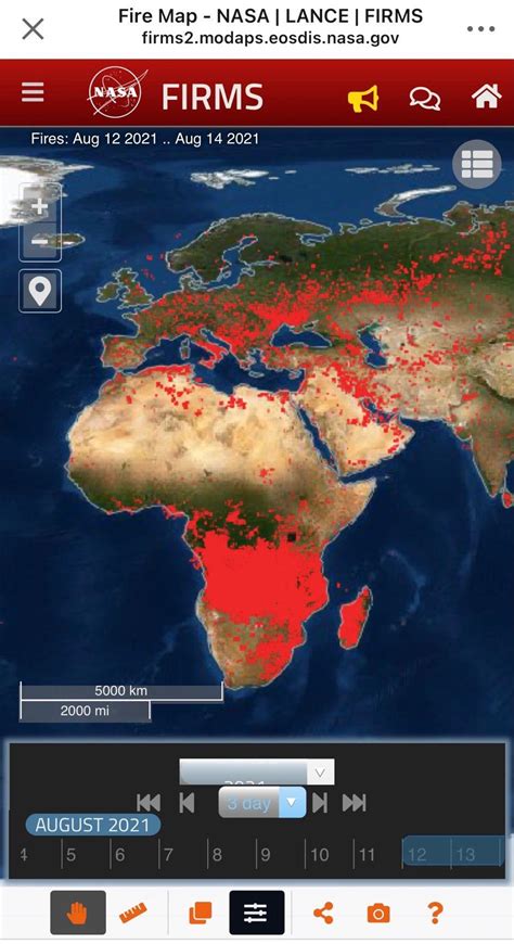 💚 to NASA – NASA Fire Map shows how much of the world that burns