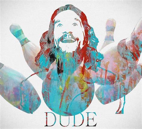 The Dude Bowling Painting by Dan Sproul