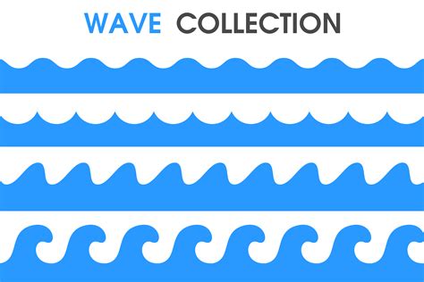 Ocean waves in a simple cartoon style. 600288 Vector Art at Vecteezy