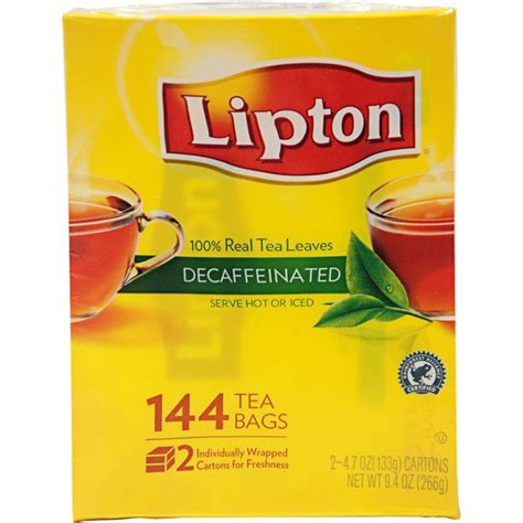 Lipton Decaffeinated Tea Bags, 144 Ct - Costco Food Database