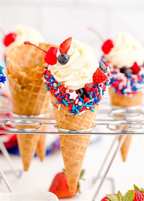 Cheesecake Stuffed Waffle Cones - A Classic Twist