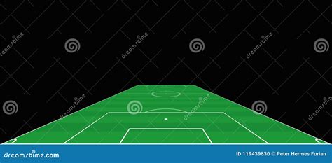 Soccer Field Perspective View Goalkeeper Stock Vector - Illustration of horizon, large: 119439830