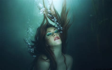 HD wallpaper: artwork, women, underwater, fantasy girl, fantasy art, bubbles | Wallpaper Flare