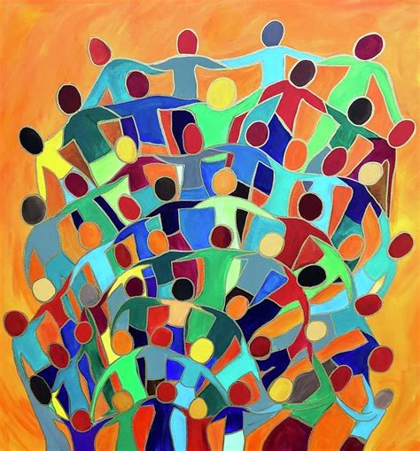 Diversity Painting - We the People, Must Come Together by Kelly Simpson Hagen | Painting, Fancy ...