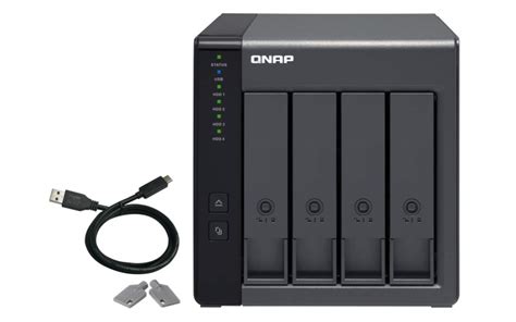 QNAP TR-004 4 Bay Hard Drive Enclosure Direct Attached Storage (DAS) with hardware RAID USB 3.2 ...