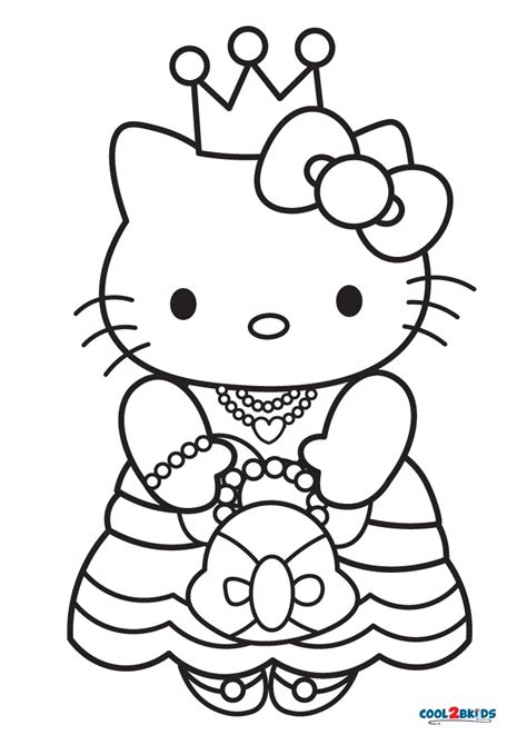 Free Printable Hello Kitty Princess Coloring Pages For Kids